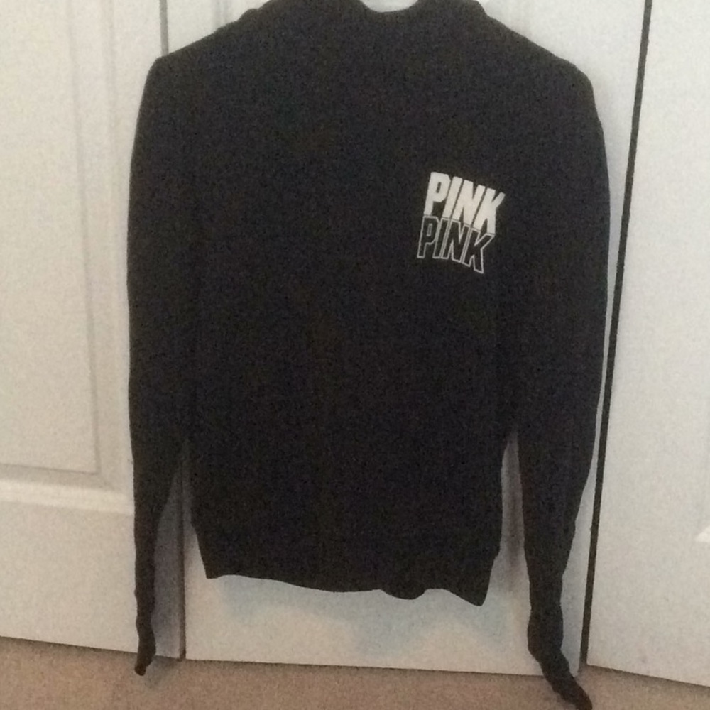 PINK black cowl neck sweatshirt
